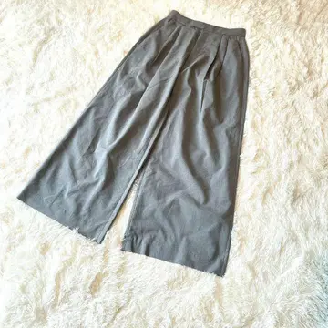 UNIQLO C 유니클로 깔끔한 와이드 팬츠 XS 라이트 그레이