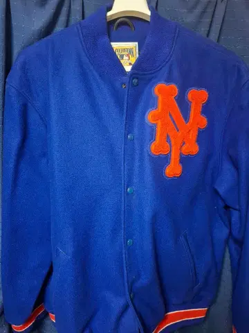 빅 사이즈 미첼 & 네스 뉴욕 메츠 울 자켓 사이즈 52