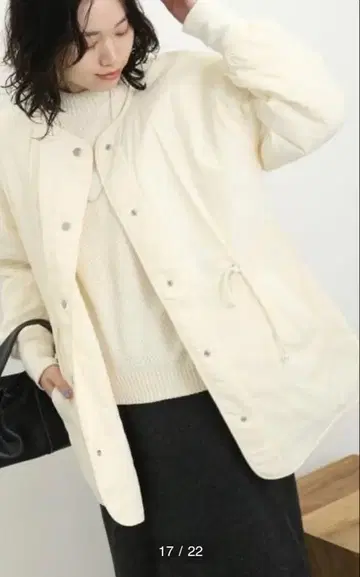 리버서블 블루종 화이트