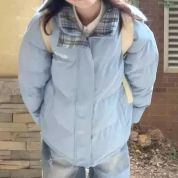 한국 다운 자켓 blue 위시코어