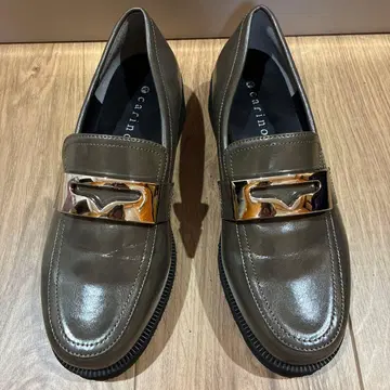 [ 새상품급 ] 카리노 메탈 로퍼 통굽 23cm