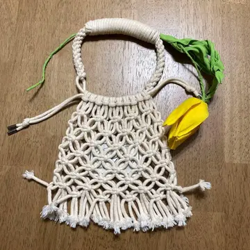 론 헤르만 pillings 마크라메 뜨기 바스켓백 조화 포함