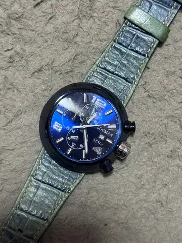 록맨 / LOCMAN 크로노그래프 손목시계 파랑/블랙