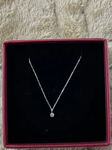 [미사용 박스 포함] IKEDA Beau 목걸이 K10WG 화이트 골드