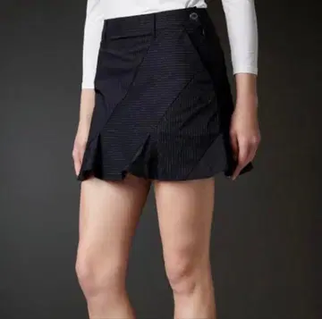 데상트 골프 스트라이프 패턴 스커트 SS 58 XS