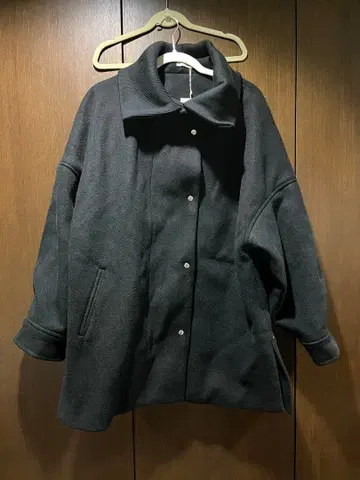 새상품 mystic 카라 리브 울 느낌 자켓 코트