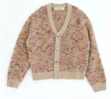 르멜란지 니트 가디건 V넥