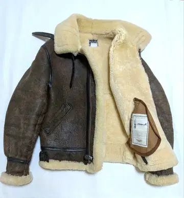 AVIREX B-3 가죽 자켓 보아 사이즈 38 플라이트 자켓