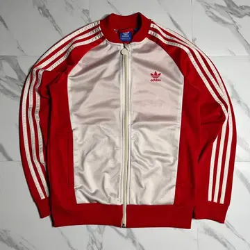adidas originals 트랙 자켓 빨간색 x 화이트