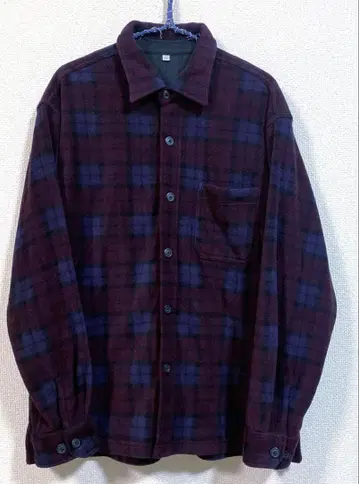 올드 유니클로 체크 셔츠 플리스 사이즈 L