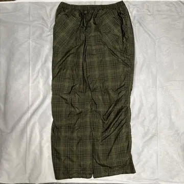 체크 무늬 이지 팬츠 안감 플리스 방한 허리밴딩 캐주얼 노멀 코어