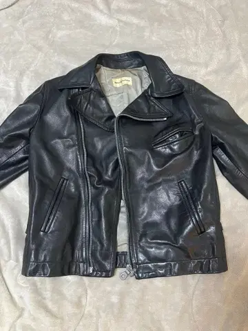 블랙 가죽 자켓 abahouse devinette