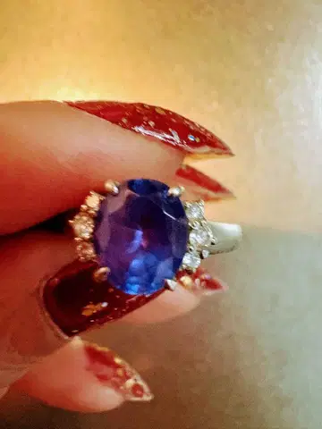 탄자나이트 다이아몬드 반지