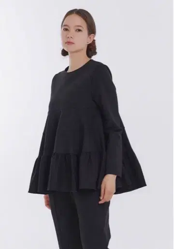 yori 요리 누쿠누쿠 티어드 프릴 블라우스