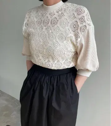 CLANE 컴팩트 빈티지 레이스 탑