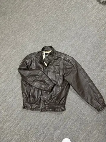 90s 다크 브라운 가죽 숏 자켓