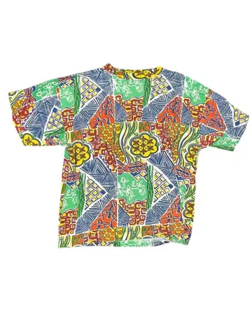 컬러풀 꽃무늬 반팔 셔츠