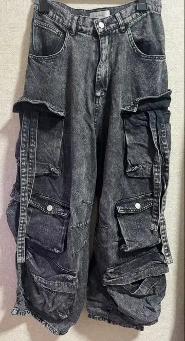 ADRER 데님 파라슈트 카고 팬츠