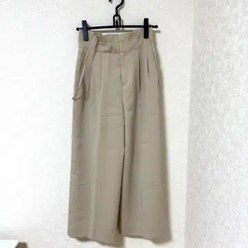 NOBLE 베이지 와이드 팬츠 플리츠 S 34