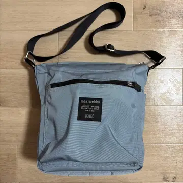 [새상품급] marimekko 마리메꼬 나일론 숄더백 스카이블루