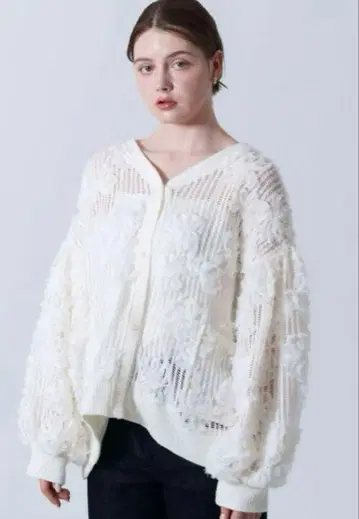 acka 플라워 레이스 가디건