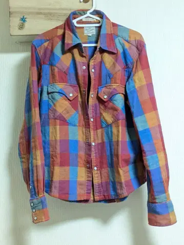 [ 빈티지 ] BIGJOHN 컬러 블록 플란넬 셔츠 긴팔 빅존