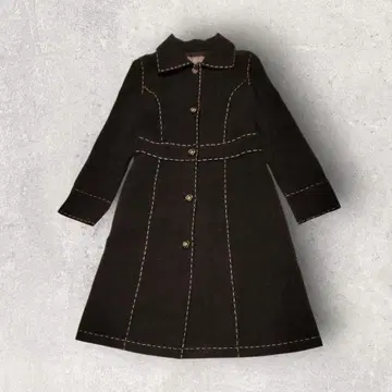 FRANCO FERRARO 블랙 롱 코트 여성용