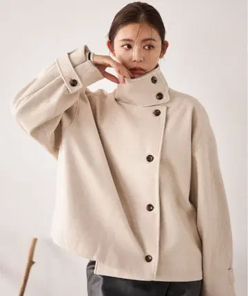 mysty woman 스탠드 카라 숏코트