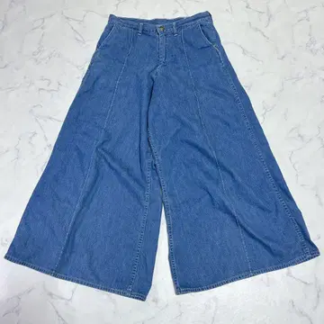 오어슬로우 데님 청바지 가우초 팬츠 와이드 실루엣 일본제