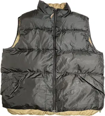 90s LL Bean 다운 베스트 XL 리버서블 브라운X베이지