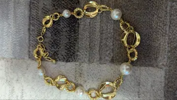 골드 도금 펄 체인 목걸이