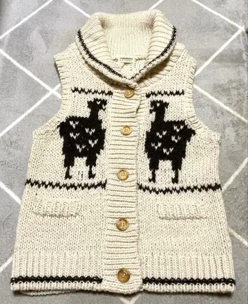 SABUROKU 사브로쿠 양모 베스트 여성용 사이즈 M 아이보리