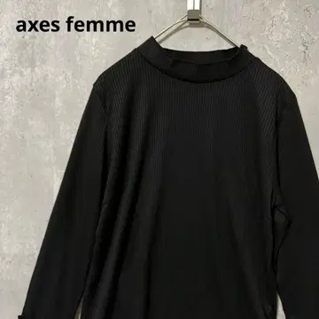 axes femme 소매 프릴 리브 니트 심플 깔끔 고급 레이어드