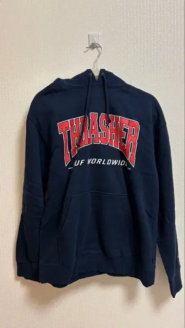 HUF THRASHER 후드티 M 네이비