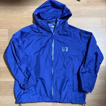 HH 후드 부착 나일론 자켓 윈드브레이커 블루 보라색