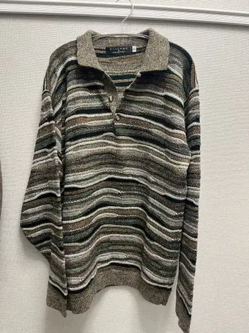 protege 스트라이프 니트 피케 셔츠