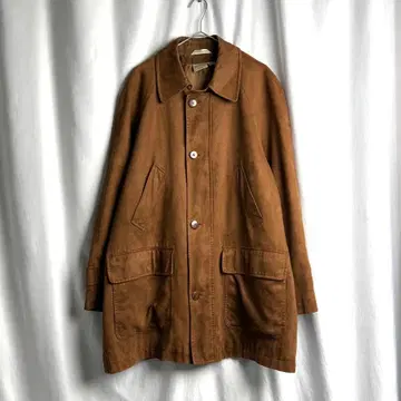 90s Norm Thompson 인조 가죽 커버올 자켓 M