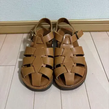 한정 특가! 새상품! 오가닉 핸드룸 구르카 샌들 브라운 25cm