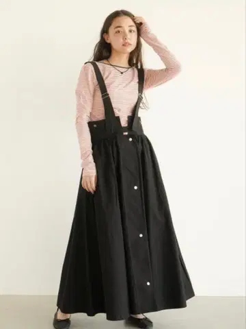 야마다야 FIKA. 스커트 Suspenders military skirt