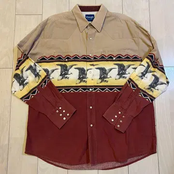 [ 신 디자인 ] 아메카지 90's Wrangler 카우보이 셔츠 L