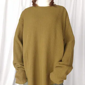 used 프리 사이즈/프릭스스토어 와플 긴팔 T셔츠 카키 계열