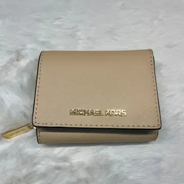 [컨디션 최상] MICHAEL KORS 베이지 3단 폴더형 지갑
