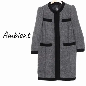 AMBIENT 새상품 택 포함 트위드 노카라 코트