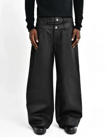 Asapmode Waxed Stacked Pants S 사이즈