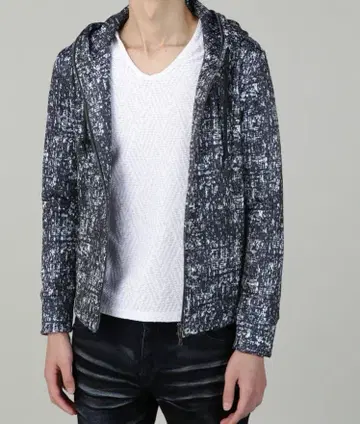 TORNADO MART 브로큰 트윌 프린트 후드티