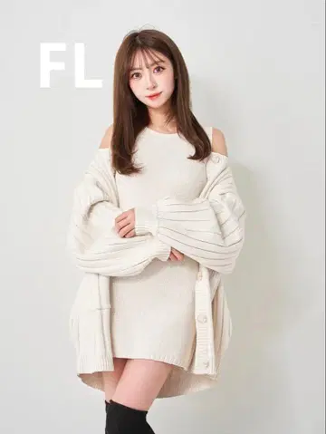 다리치 Darich 샤베트 앙상블 니트 미니 원피스 FL