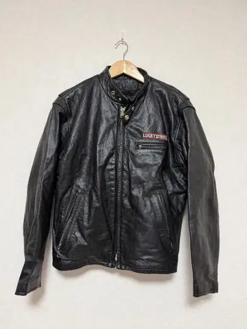 LUCKY STRIKE 럭키 스트라이크 소가죽 가죽 자켓