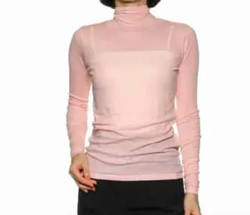 AURALEE 하이 게이지 시어 리브 터틀넥