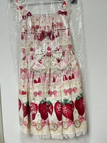 Angelic Pretty 베리 프린세스 점프 스커트 헤어밴드 오버니