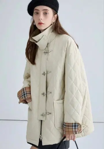 CHICandTHINGS/절개 퀼팅 간이 침대 자켓